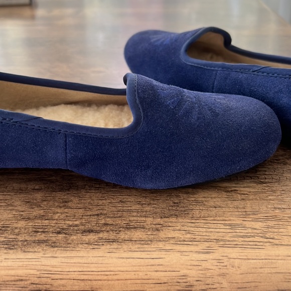 UGG Australia Twilight Blue Suede Alloway Slippers 6US - Picture 7 of 13